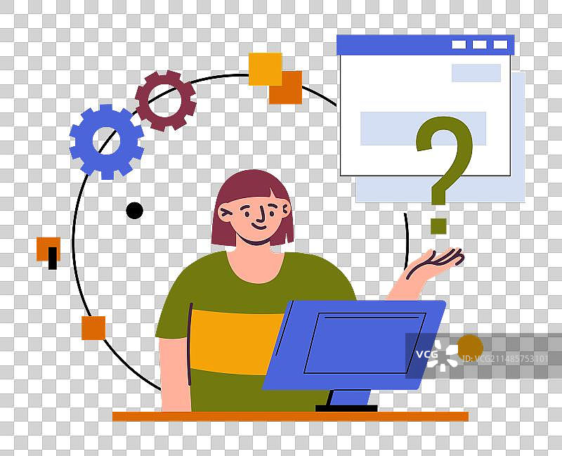 呼叫服务：女性助手在线支持图片素材