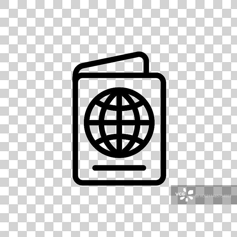 白色背景上的护照图标图片素材