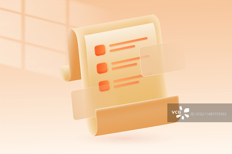 商务金融数据文件3D矢量插画图片素材