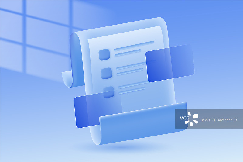 商务金融数据文件3D矢量插画图片素材