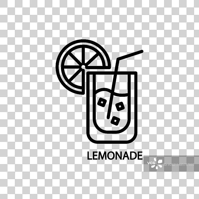 旅行柠檬水图标细线图片素材