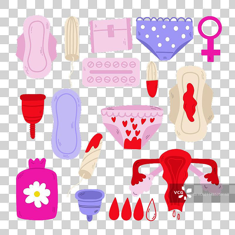 女性健康情绪与经前感受图片素材