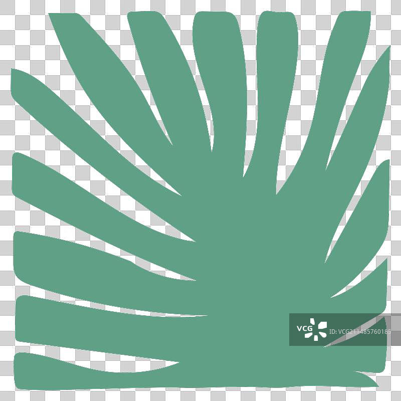 手绘异域棕榈叶瓷砖图片素材