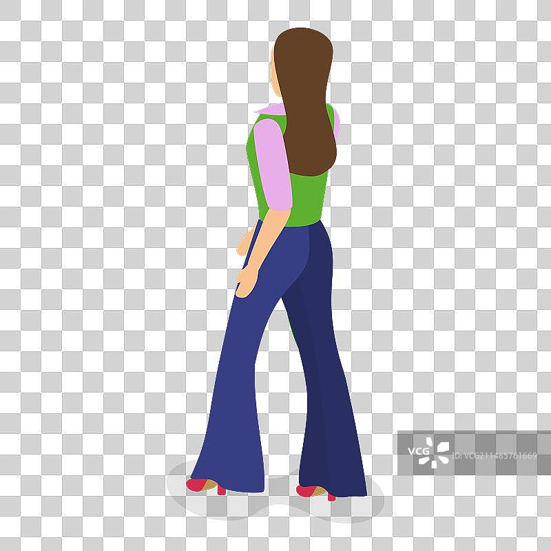 2.5D扁平风格时尚概念图片素材