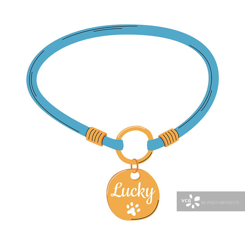 带有装饰的小型犬或猫项圈图片素材