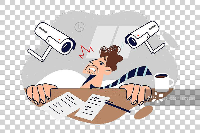 患有迫害妄想症的商人图片素材