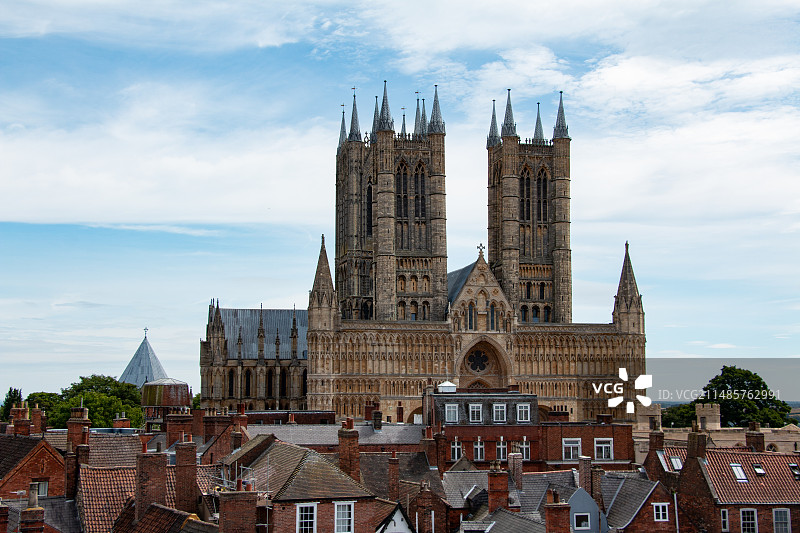 春日林肯大教堂和城堡图片素材