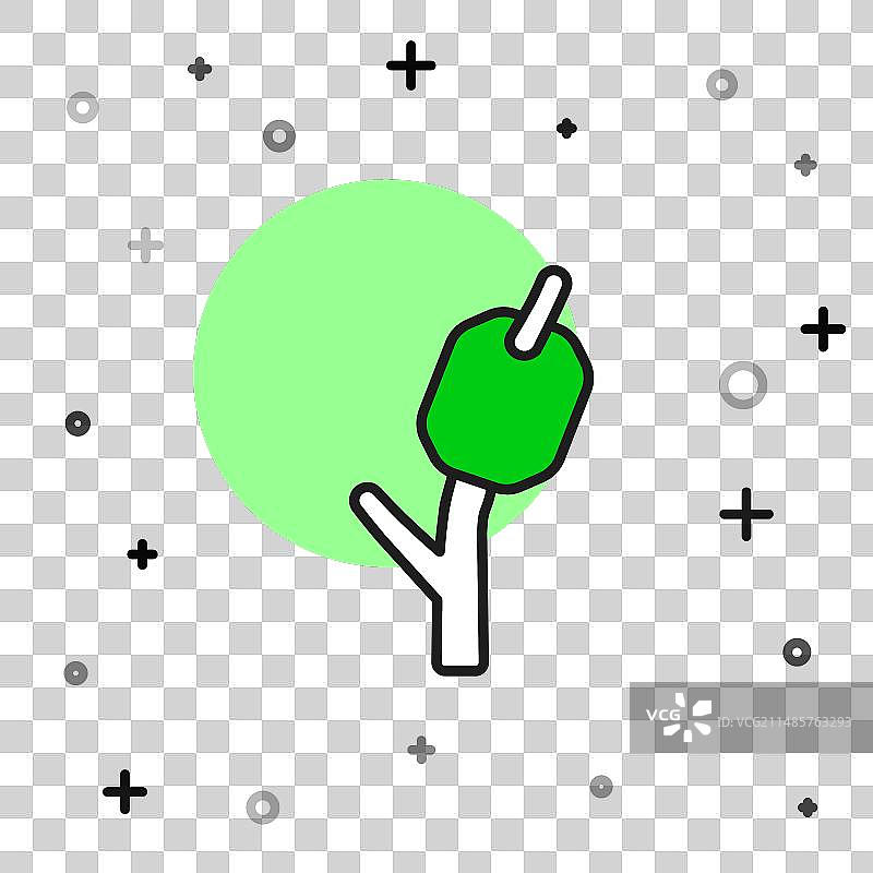 棍子上的棉花糖轮廓图标图片素材