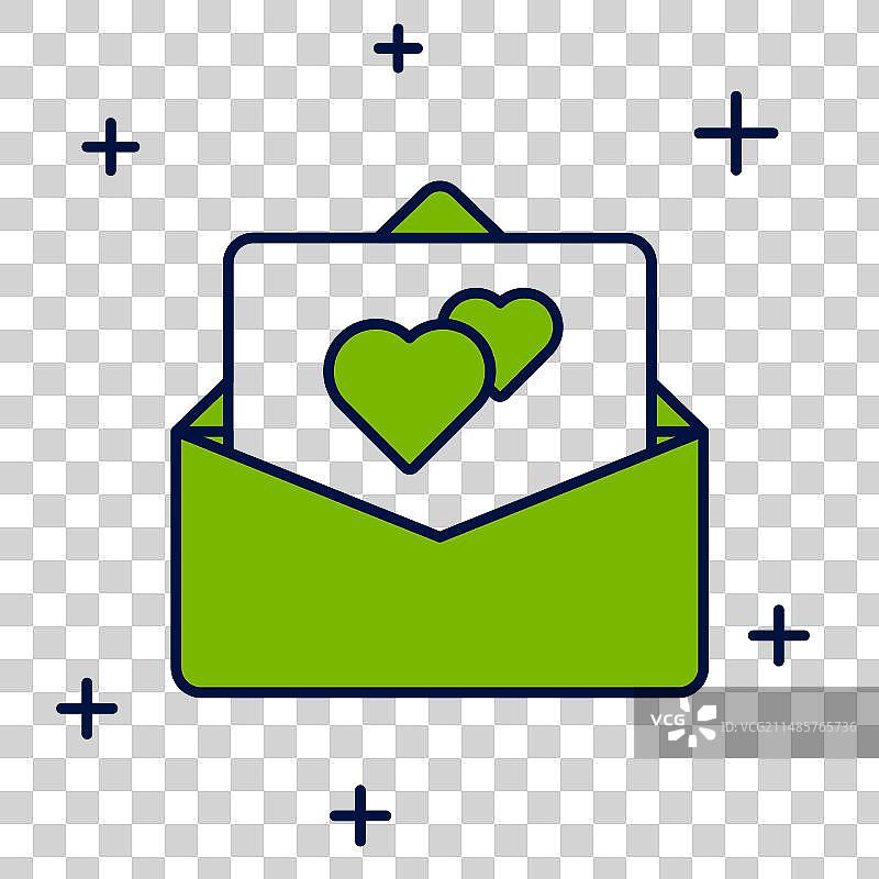 带轮廓线的贺卡图标图片素材