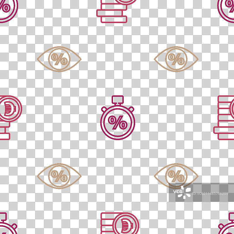 带欧元符号、眼睛和百分比的硬币图标图片素材