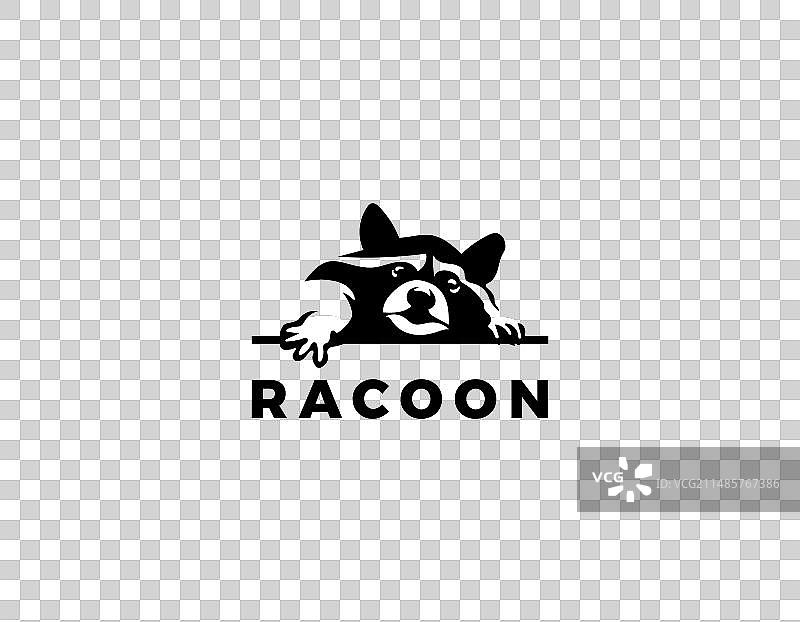 简约浣熊标志设计模板图片素材