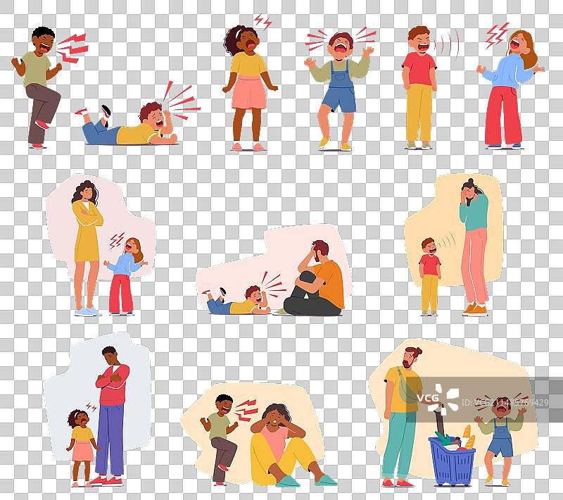 儿童发出尖叫声图片素材