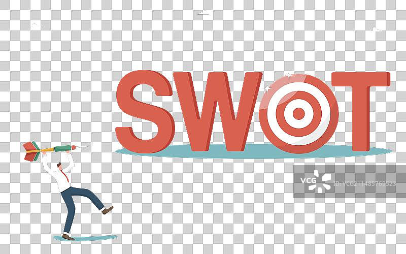 向SWOT投掷飞镖的男人图片素材