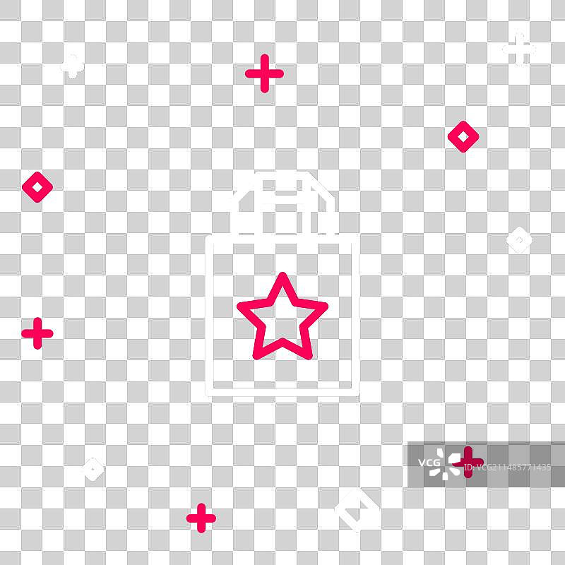 蓝色背景上的纸质购物袋图标图片素材