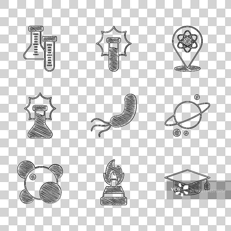 酒精喷灯毕业细菌图案图片素材