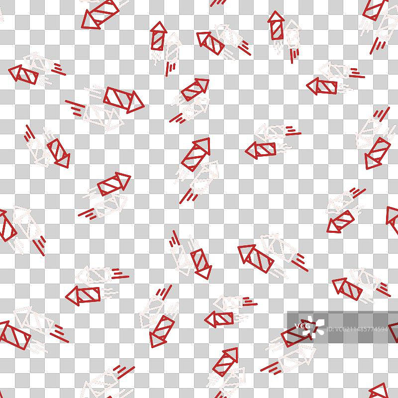 烟花火箭线条图标无缝隔离图片素材