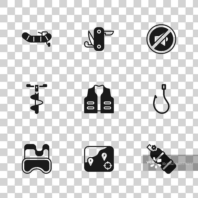 定位设置：鱼钩潜水服图片素材