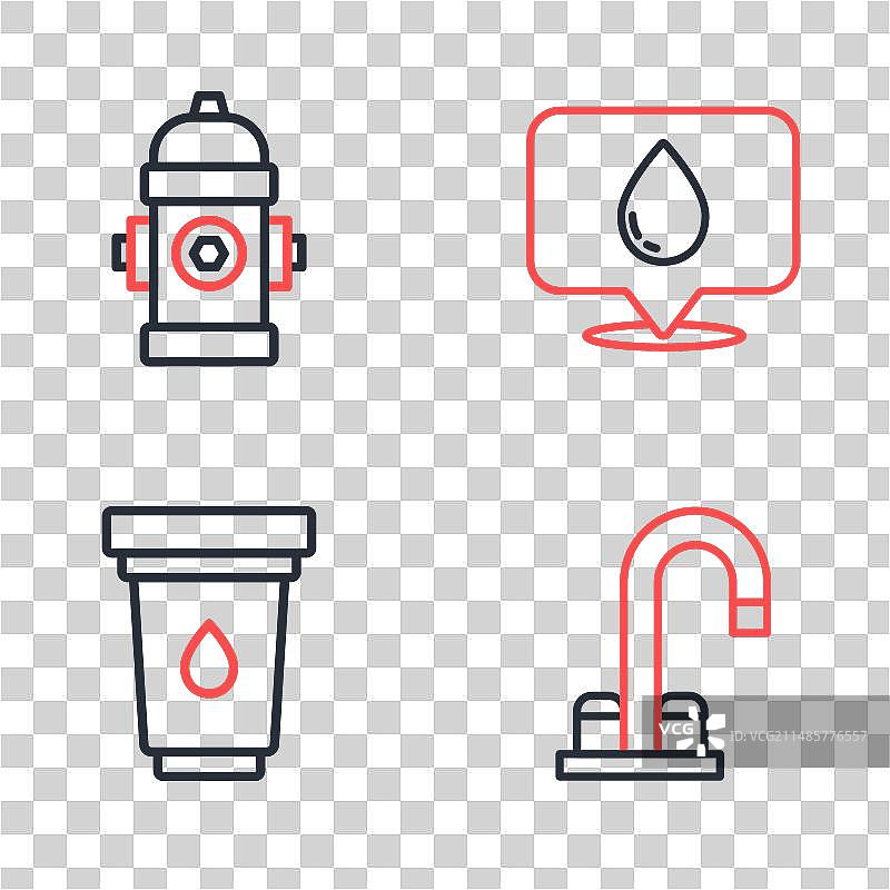 水滴、线条和定位滤镜合集图片素材