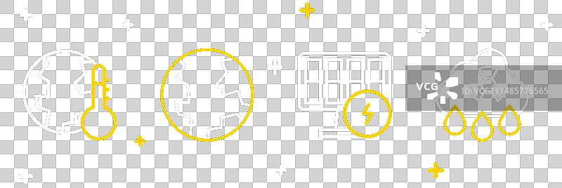 酸雨放射性云太阳能线条组合图片素材