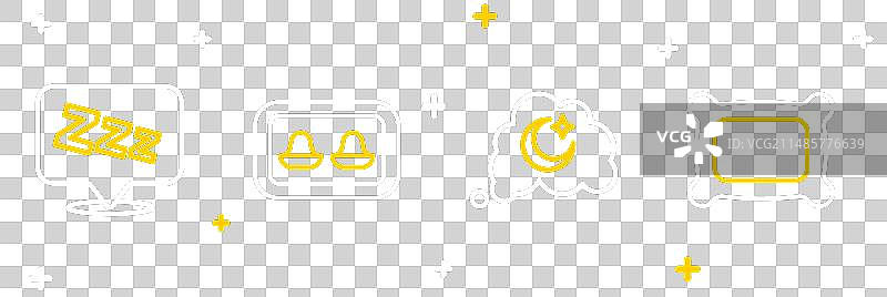 枕头美梦耳塞收纳盒线条图片素材