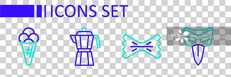 狂欢节面具、意式通心粉和咖啡机图片素材