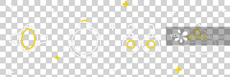 皇冠耳环钻石订婚组合线条设计图片素材