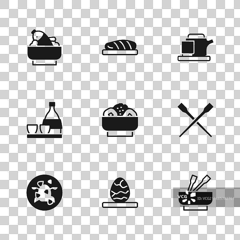 中式茶叶蛋美食餐具图片素材