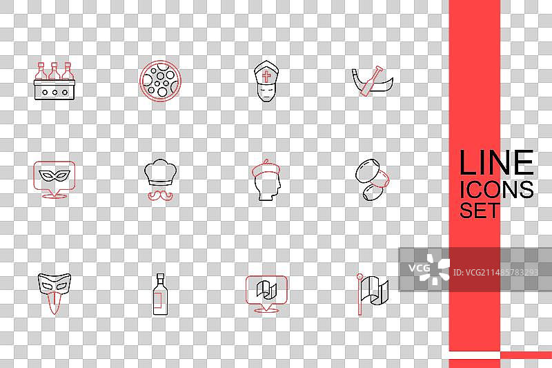 意大利酒瓶狂欢节面具banner图片素材