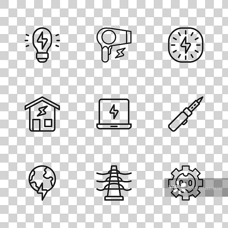 线路、电塔、电线、烙铁图片素材