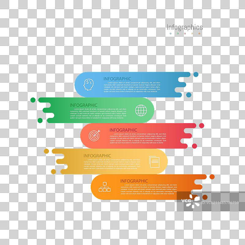 5选项信息图设计元素图片素材