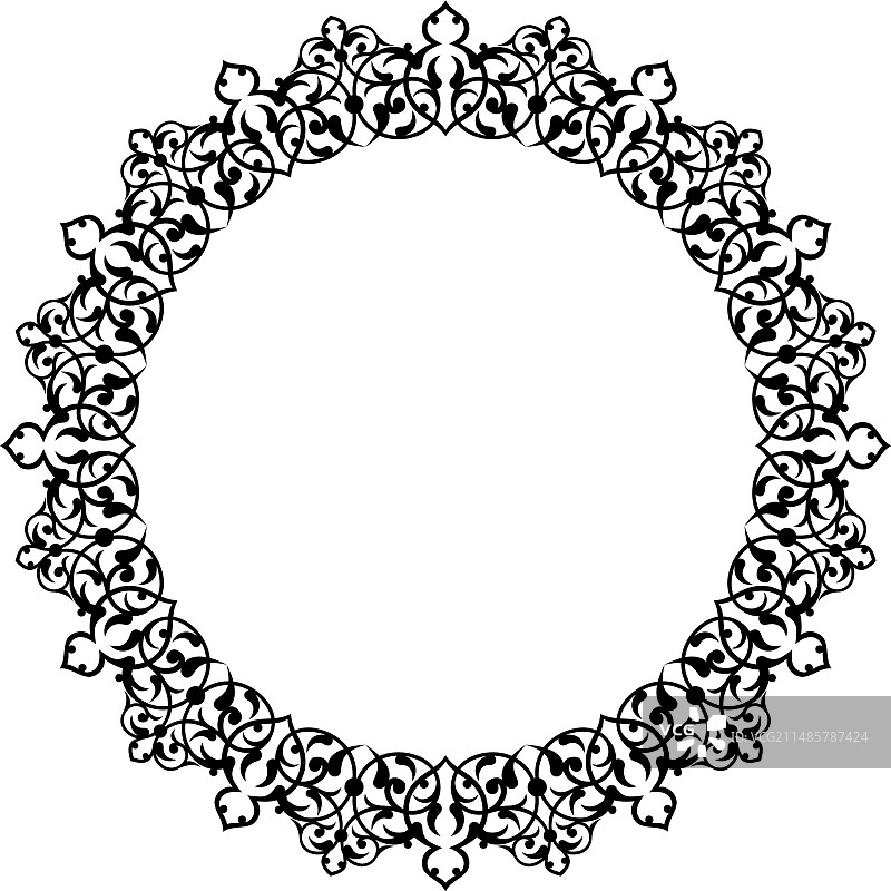 圆形框架边框装饰图案设计图片素材