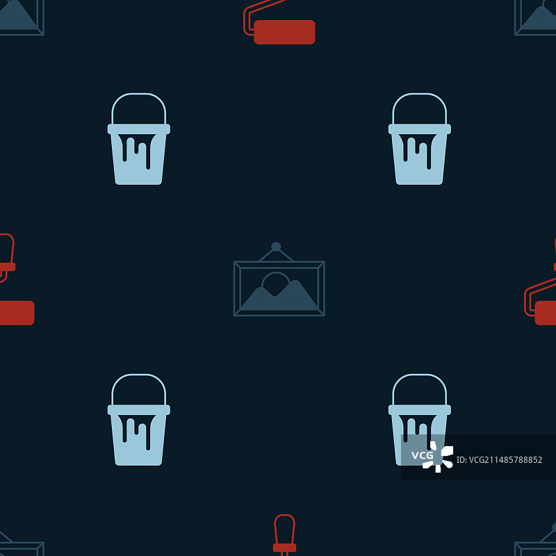 滚筒刷风景图片套装图片素材