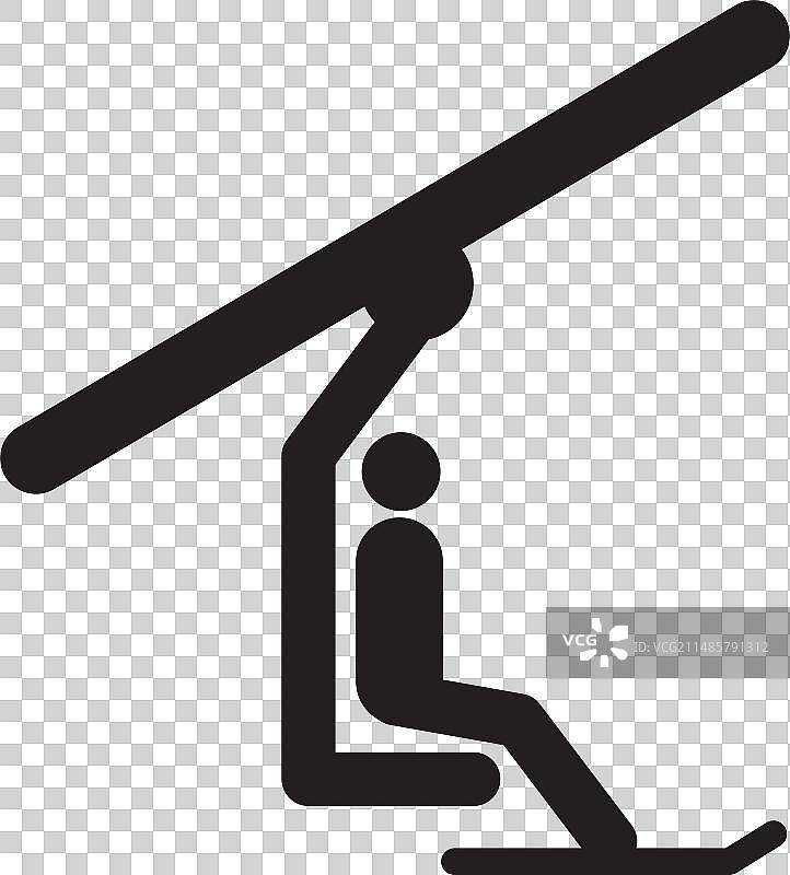 滑雪缆车图标，滑雪缆车标志图片素材