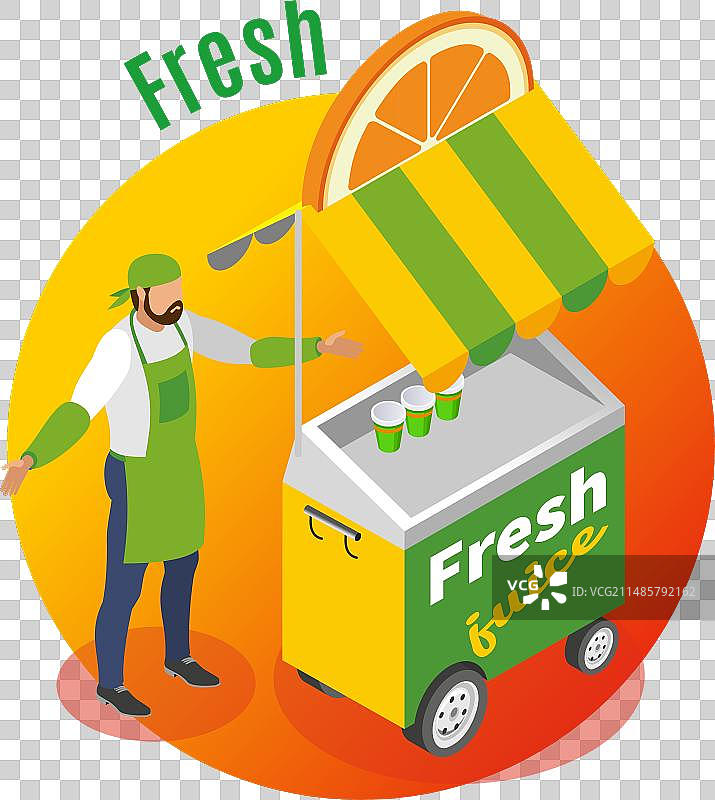 街头食品鲜榨果汁背景图片素材