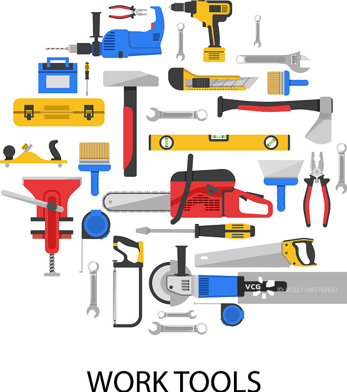 工作工具套装图片素材