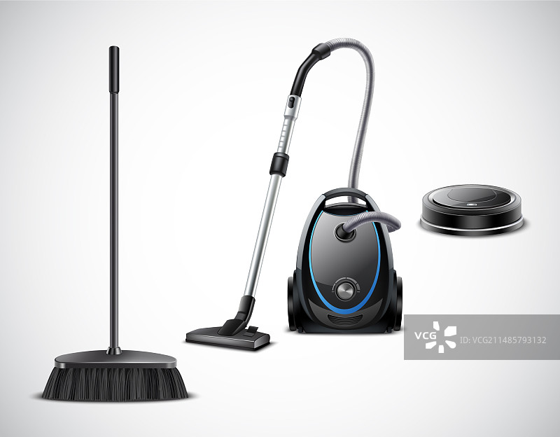 逼真的真空吸尘器演变图片素材