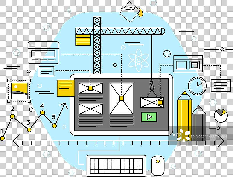 移动应用扁平概念图片素材