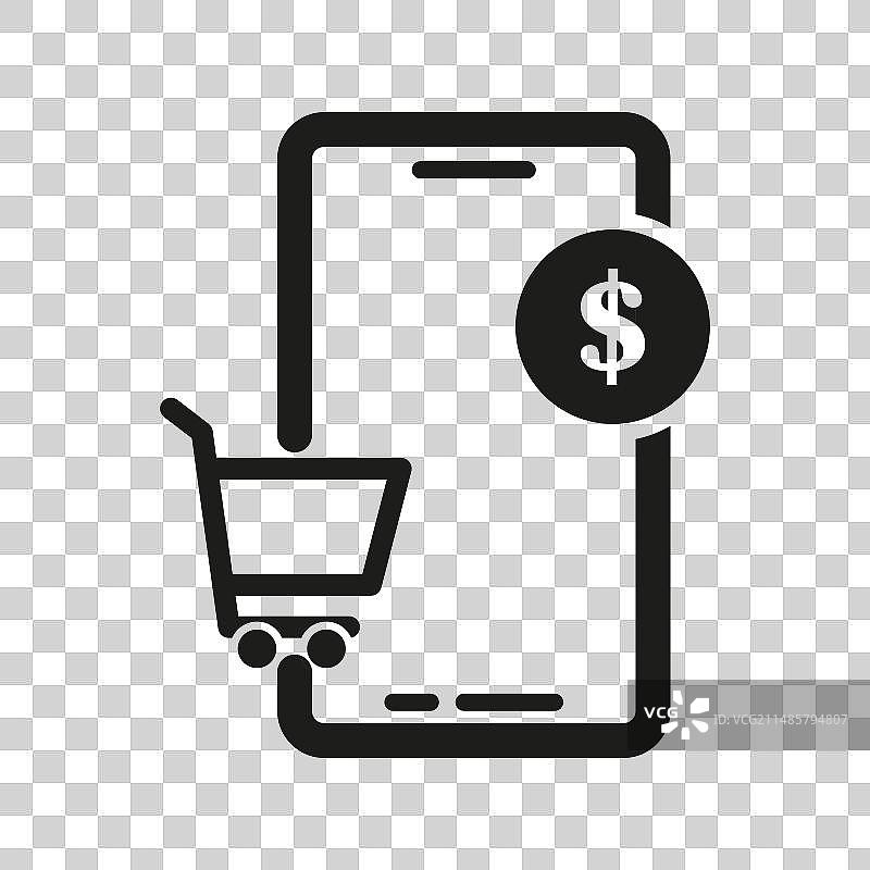 通过智能手机买卖图标图片素材