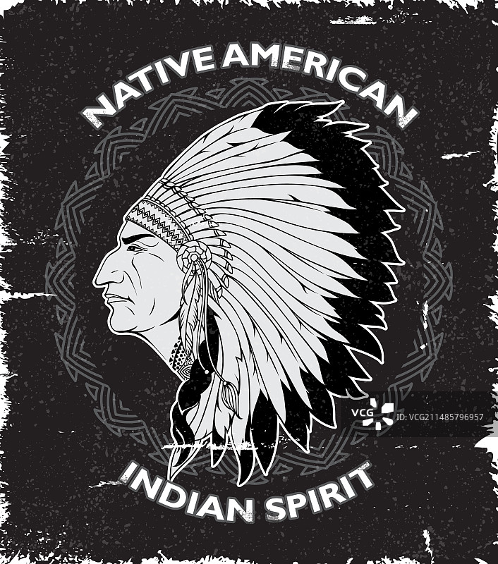 美洲原住民精神复古设计图片素材