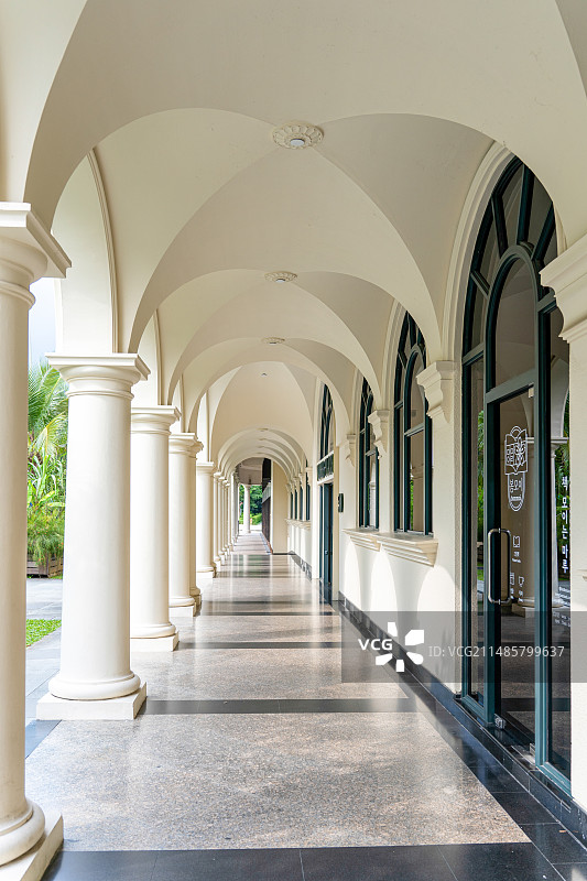 新加坡莱佛士酒店回廊风光图片素材