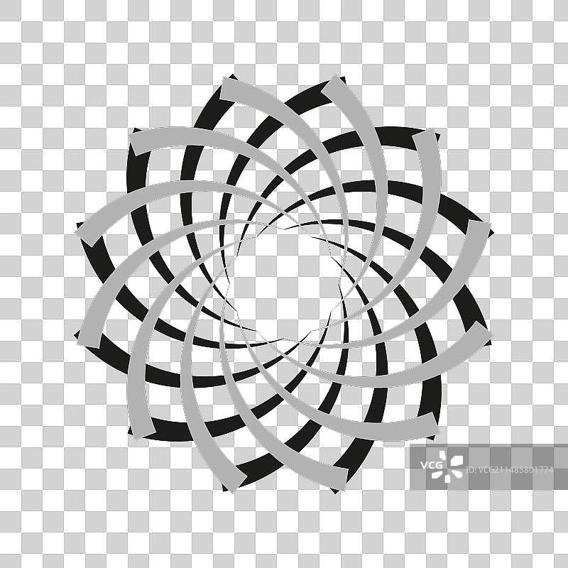 单色抽象螺旋-几何圆形图片素材