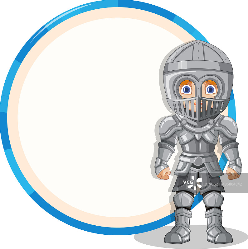 身穿盔甲的卡通骑士图片素材