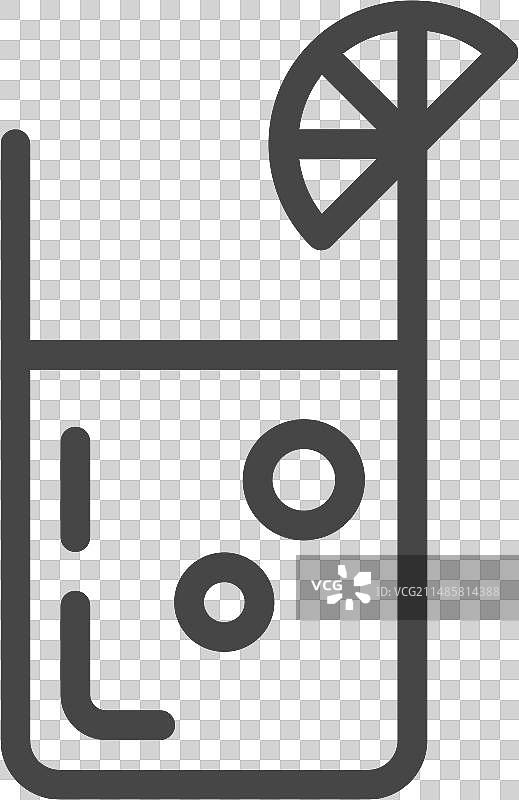 节日柠檬水线性图标图片素材