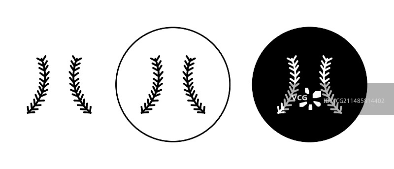 棒球缝线图标图片素材