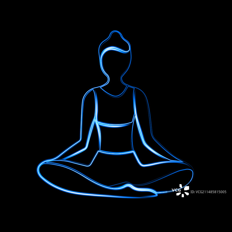 莲花坐姿冥想的女人图片素材