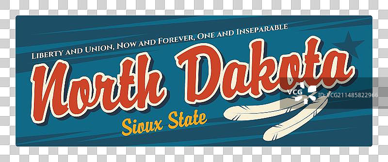 北达科他州苏族旧旅游牌图片素材