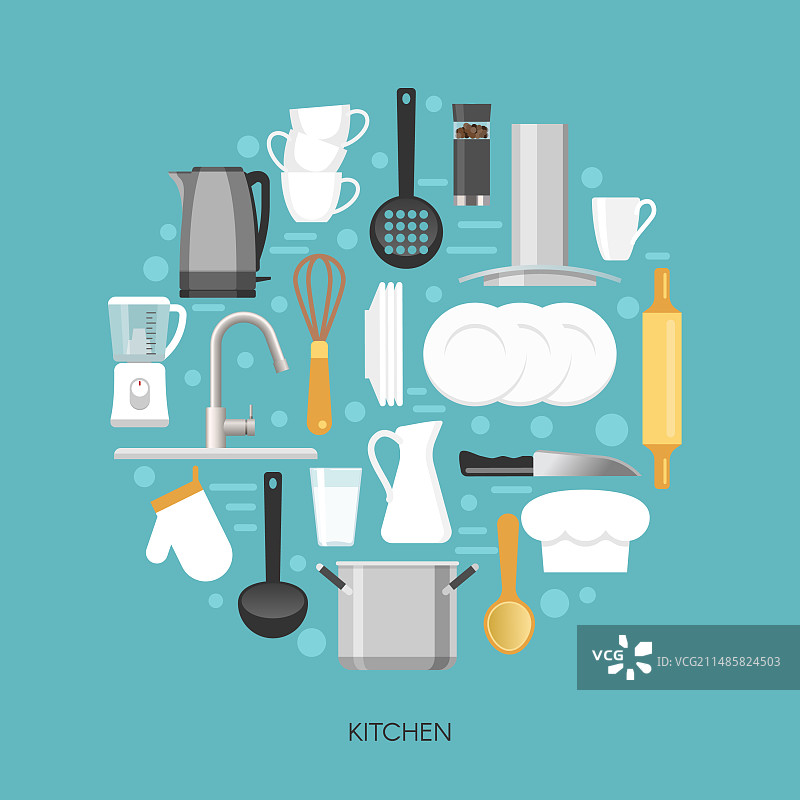 厨房圆形构图图片素材