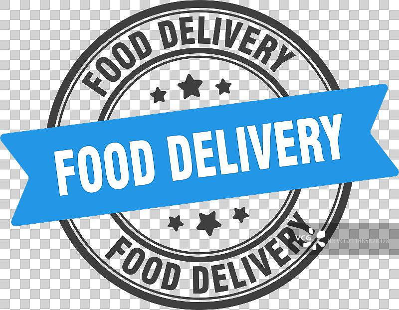 外卖送餐标签印章图片素材