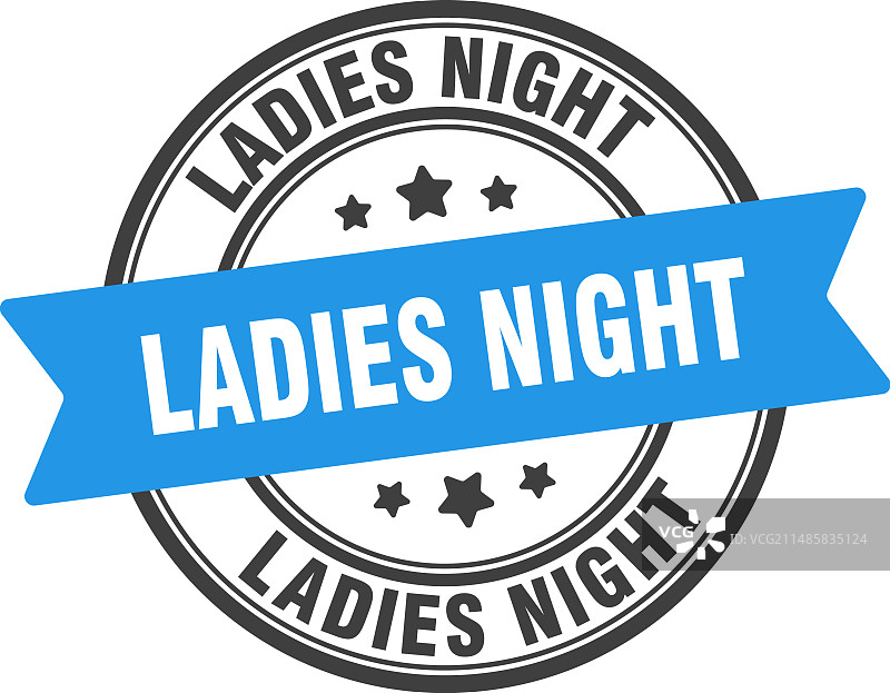 女士之夜印章标签图片素材
