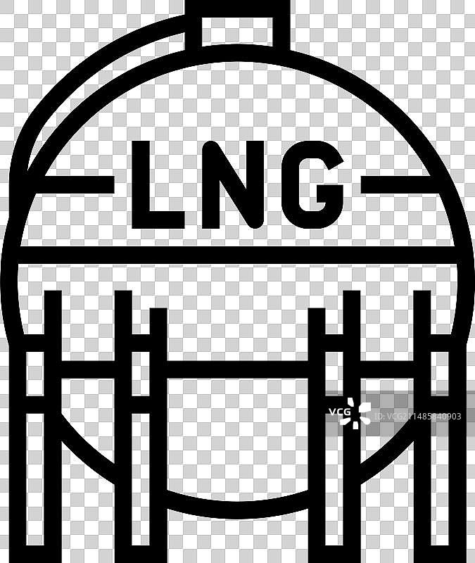 液化天然气LNG线图标图片素材